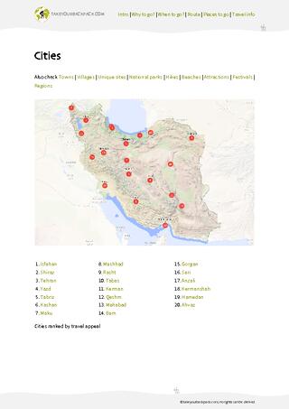 example page 3 from our offline Travel Guide for Iran