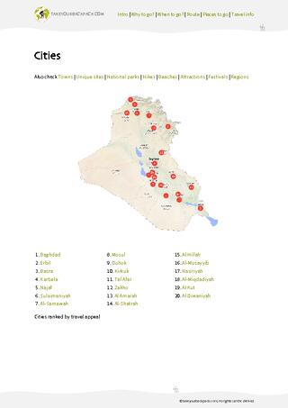 example page 3 from our offline Travel Guide for Iraq
