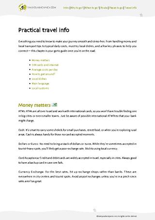 example page 4 from our offline Travel Guide for Israel
