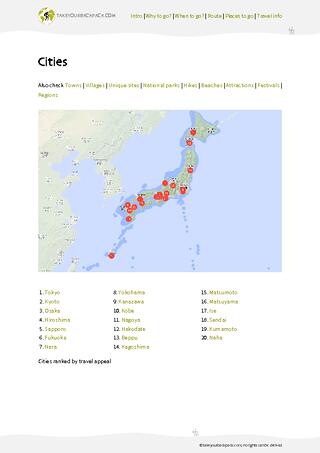 example page 3 from our offline Travel Guide for Japan
