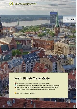 example page 0 from our offline Travel Guide for Latvia