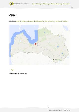 example page 3 from our offline Travel Guide for Latvia