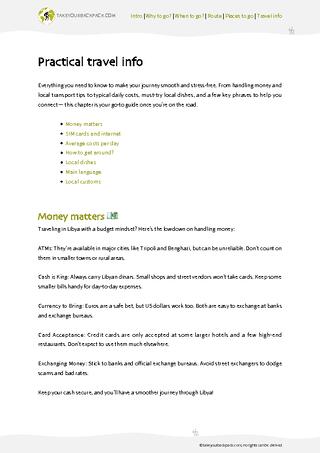 example page 4 from our offline Travel Guide for Libya