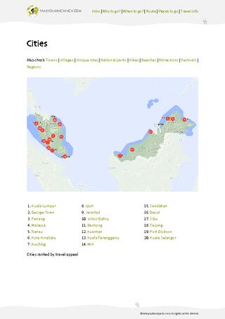 example page 3 from our offline Travel Guide for Malaysia