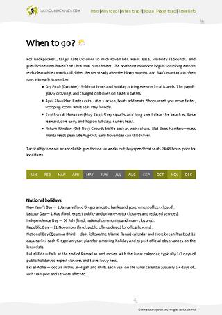 example page 1 from our offline Travel Guide for Maldives