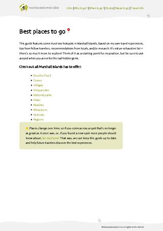 example page 2 from our offline Travel Guide for Marshall Islands