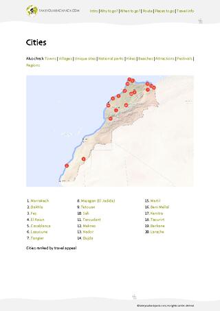example page 3 from our offline Travel Guide for Morocco