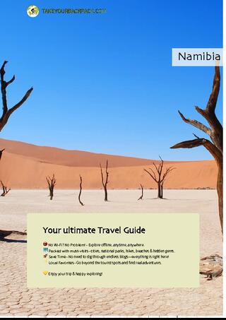 example page 0 from our offline Travel Guide for Namibia