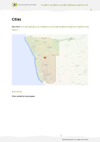 example page 3 from our offline Travel Guide for Namibia