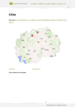 example page 3 from our offline Travel Guide for North Macedonia