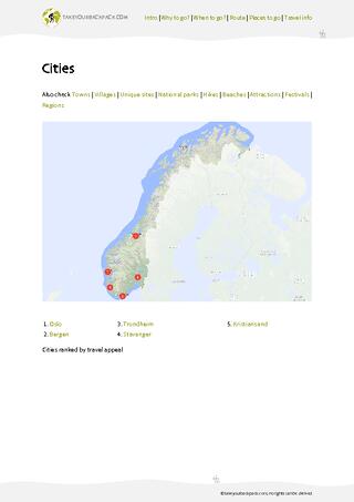 example page 3 from our offline Travel Guide for Norway