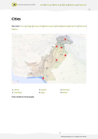 example page 3 from our offline Travel Guide for Pakistan