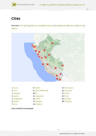 example page 3 from our offline Travel Guide for Peru