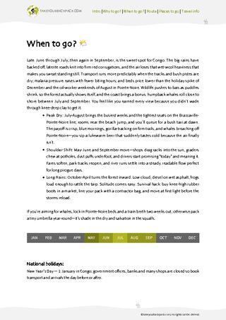 example page 1 from our offline Travel Guide for Republic of the Congo