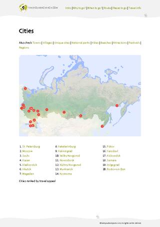 example page 3 from our offline Travel Guide for Russia