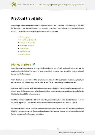 example page 4 from our offline Travel Guide for Russia
