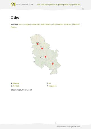 example page 3 from our offline Travel Guide for Serbia