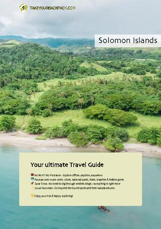 example page 0 from our offline Travel Guide for Solomon Islands