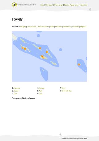 example page 3 from our offline Travel Guide for Solomon Islands
