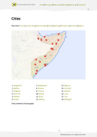 example page 3 from our offline Travel Guide for Somalia