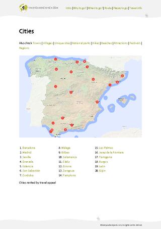example page 3 from our offline Travel Guide for Spain