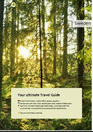 example page 0 from our offline Travel Guide for Sweden