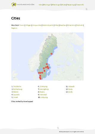 example page 3 from our offline Travel Guide for Sweden