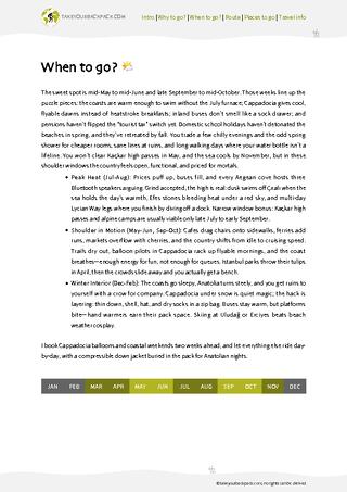 example page 1 from our offline Travel Guide for Türkiye