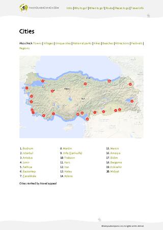 example page 3 from our offline Travel Guide for Türkiye