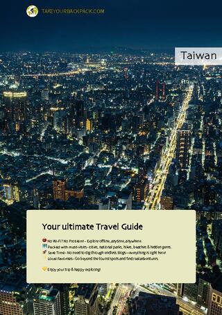 example page 0 from our offline Travel Guide for Taiwan