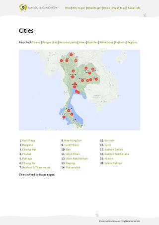 example page 3 from our offline Travel Guide for Thailand