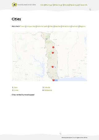 example page 3 from our offline Travel Guide for Togo