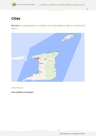 example page 3 from our offline Travel Guide for Trinidad and Tobago