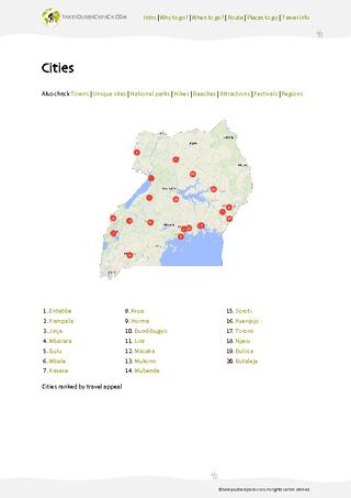 example page 3 from our offline Travel Guide for Uganda