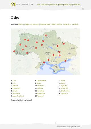 example page 3 from our offline Travel Guide for Ukraine