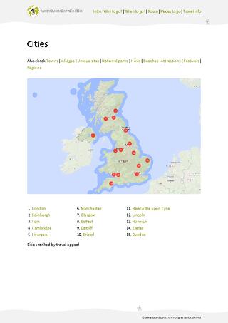 example page 3 from our offline Travel Guide for United Kingdom