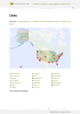 example page 3 from our offline Travel Guide for United States