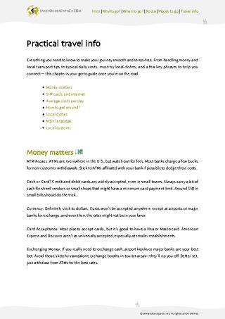 example page 4 from our offline Travel Guide for United States