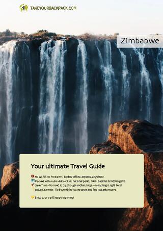 example page 0 from our offline Travel Guide for Zimbabwe