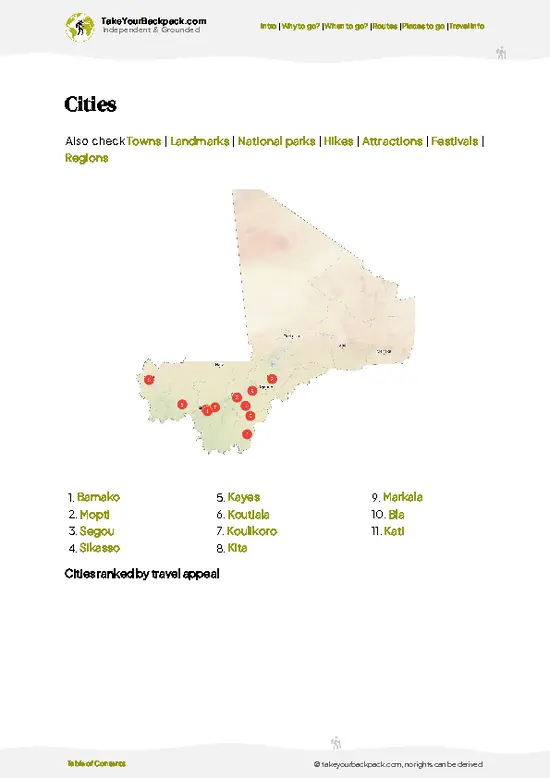 example page 6 from our offline Travel Guide for Mali