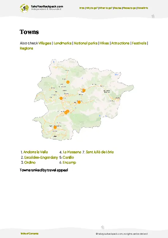 example page 6 from our offline Travel Guide for Andorra