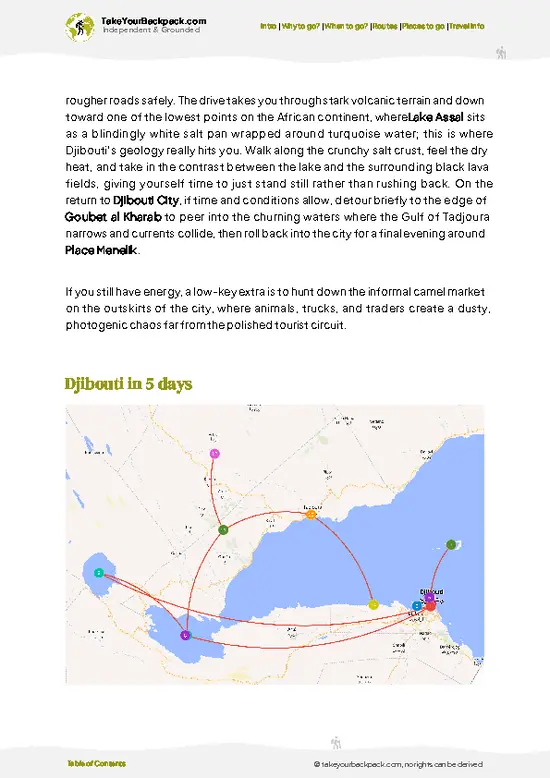 example page 4 from our offline Travel Guide for Djibouti