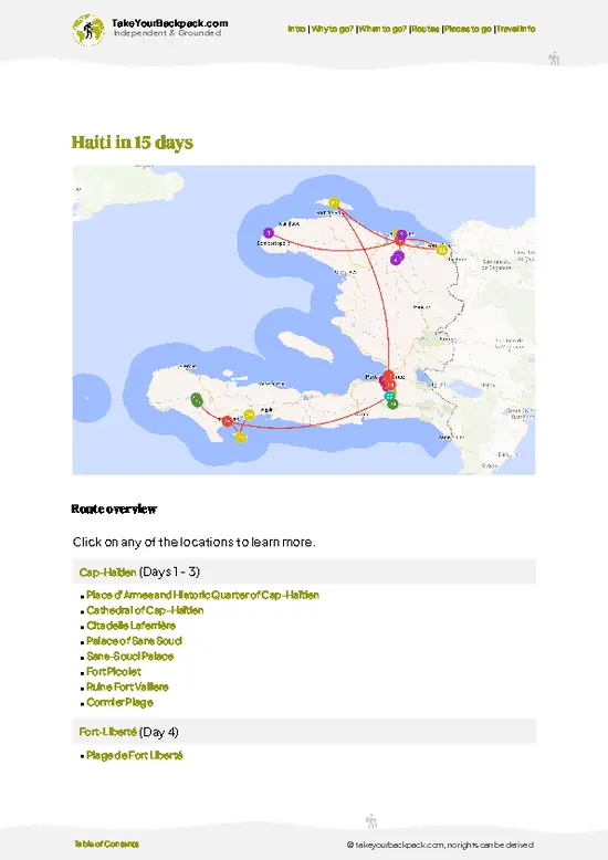example page 4 from our offline Travel Guide for Haiti