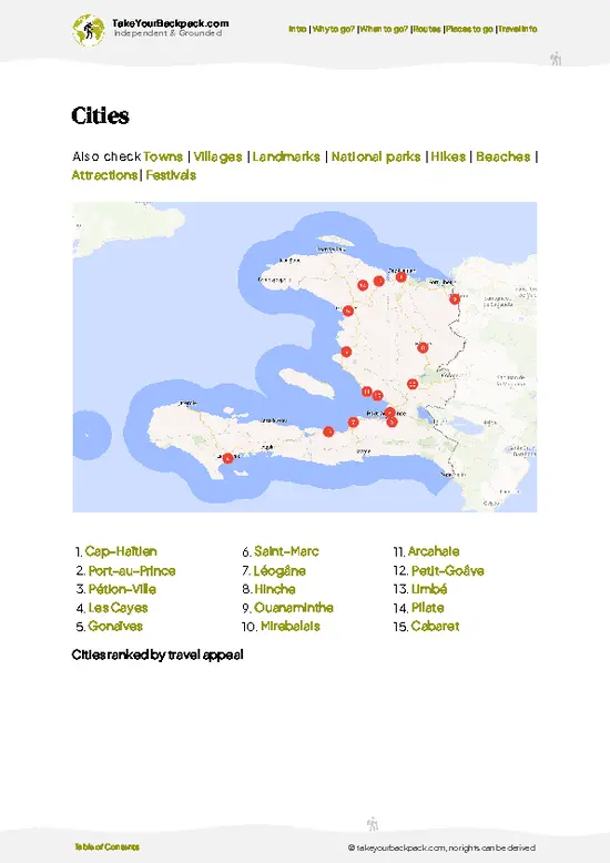 example page 6 from our offline Travel Guide for Haiti