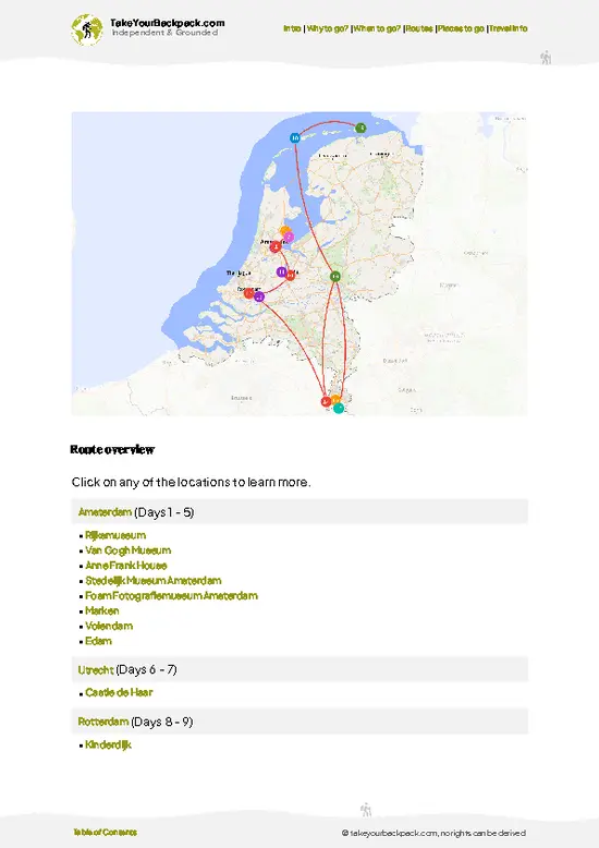 example page 4 from our offline Travel Guide for Netherlands