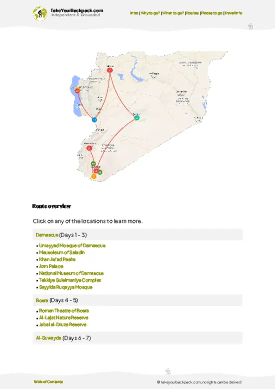 example page 4 from our offline Travel Guide for Syria