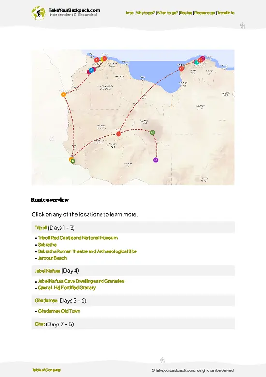 example page 4 from our offline Travel Guide for Libya