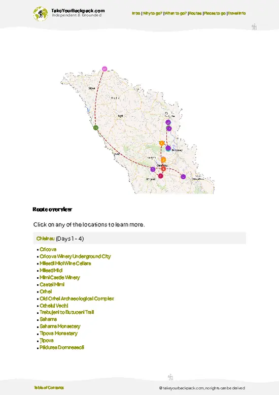example page 4 from our offline Travel Guide for Moldova
