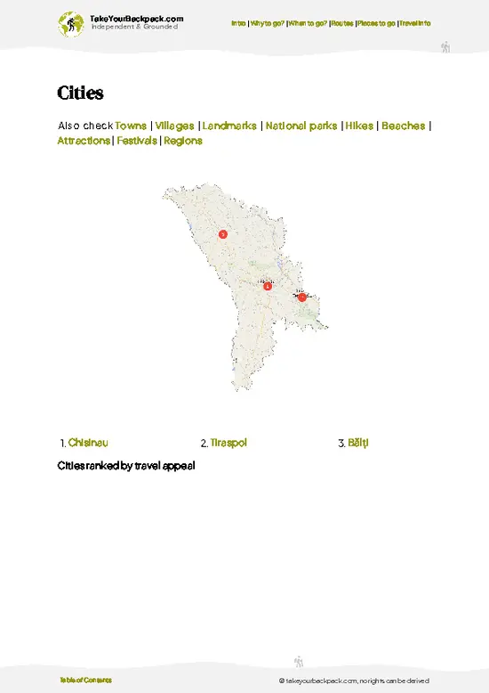example page 6 from our offline Travel Guide for Moldova