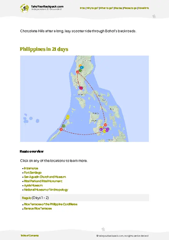 example page 4 from our offline Travel Guide for Philippines